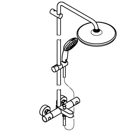 GROHE 26988001 - Brusesystem VITALIO START SYSTEM 390 mm blank krom