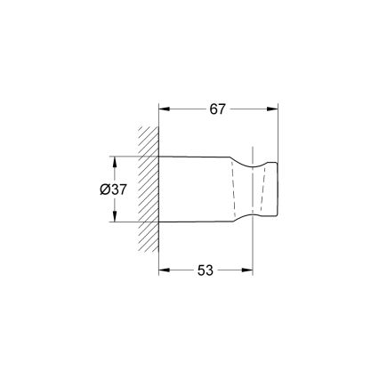 GROHE 27056000 - Vægmonteret bruserholder RAINSHOWER, poleret krom