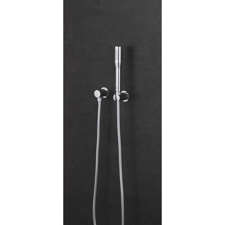 GROHE 27074000 - Vægmonteret bruserholder RAINSHOWER med rund roset, blank krom