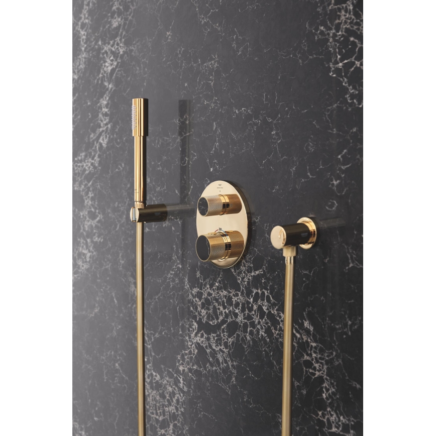 GROHE 27074GL0 - Vægmonteret bruserholder RAINSHOWER, guld