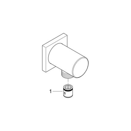 GROHE 27076000 - Vægtilslutning RAINSHOWER poleret krom