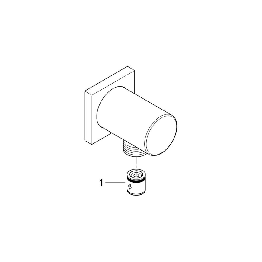 GROHE 27076000 - Vægtilslutning RAINSHOWER poleret krom