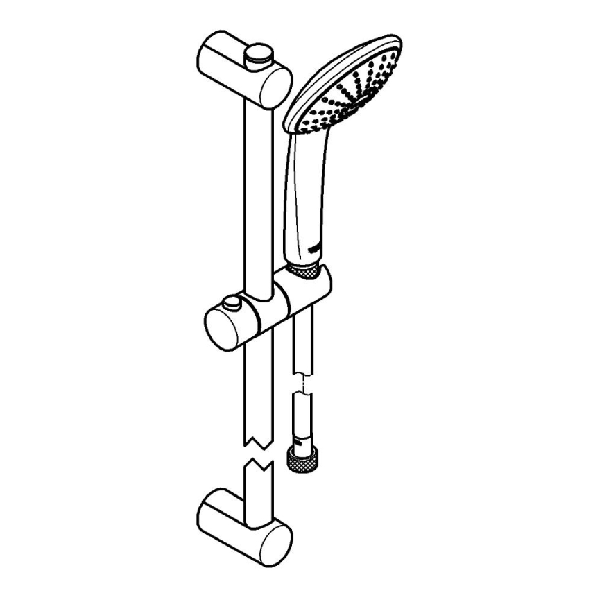 GROHE 27322000 - Brusesæt VITALIO JOY 600 mm poleret krom