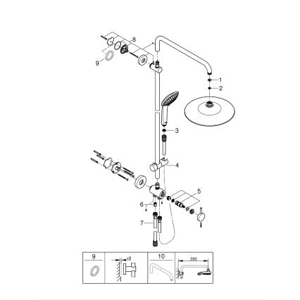 GROHE 27421002 - Brusesystem EUPHORIA 260, poleret krom