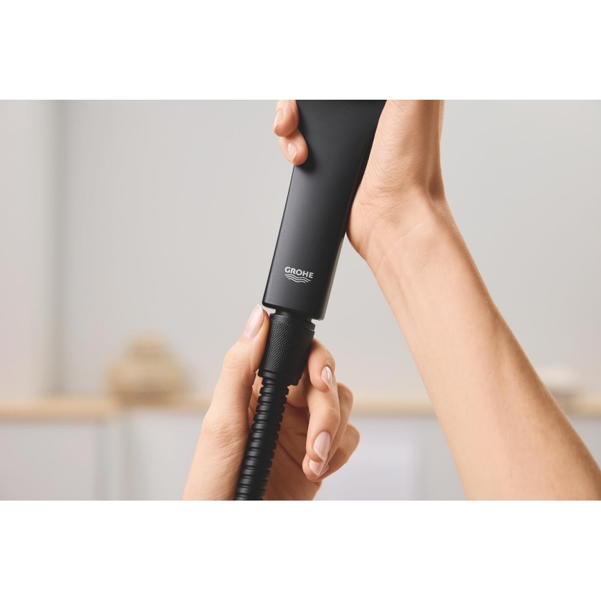 GROHE 27502KS1 - Bruserslange VITALIOFLEX METAL LONG-LIFE 1500 mm sort