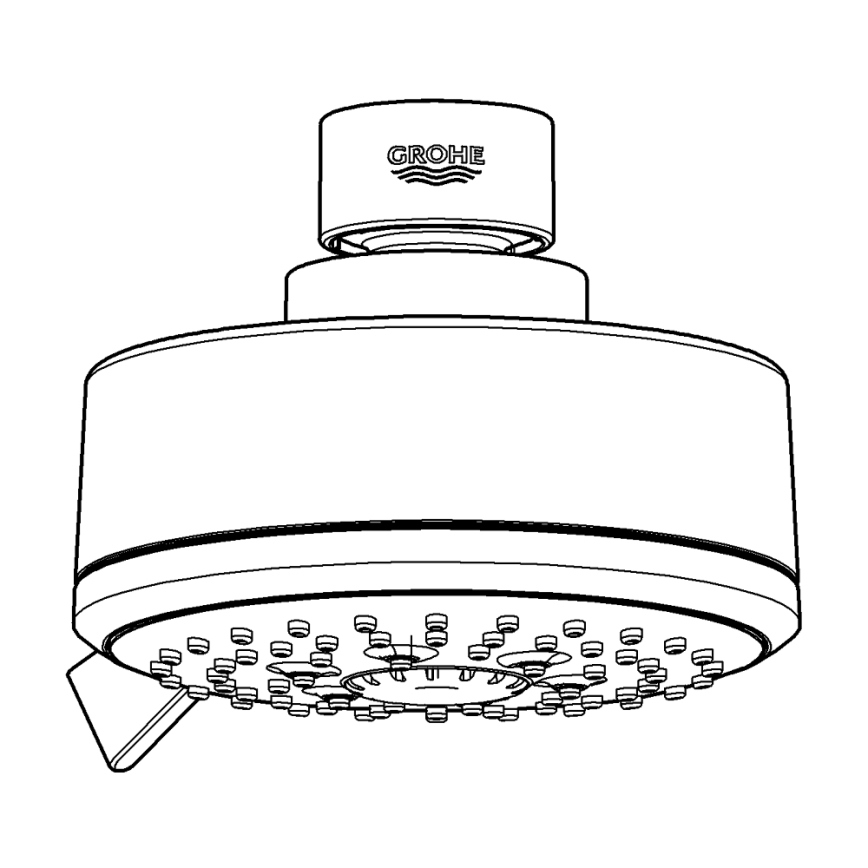GROHE 27591001 - Hovedbruser TEMPESTA COSMOPOLITAN 100 100 mm blank krom