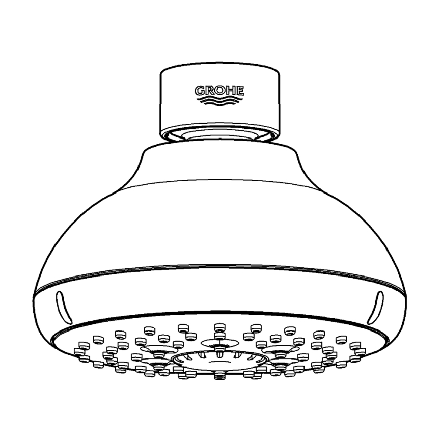 GROHE 27606001 - Hovedbruser NEW TEMPESTA 100 100 mm poleret krom