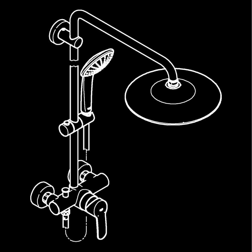 GROHE 27684001 - Brusesystem VITALIO JOY 260, 450 mm, poleret krom