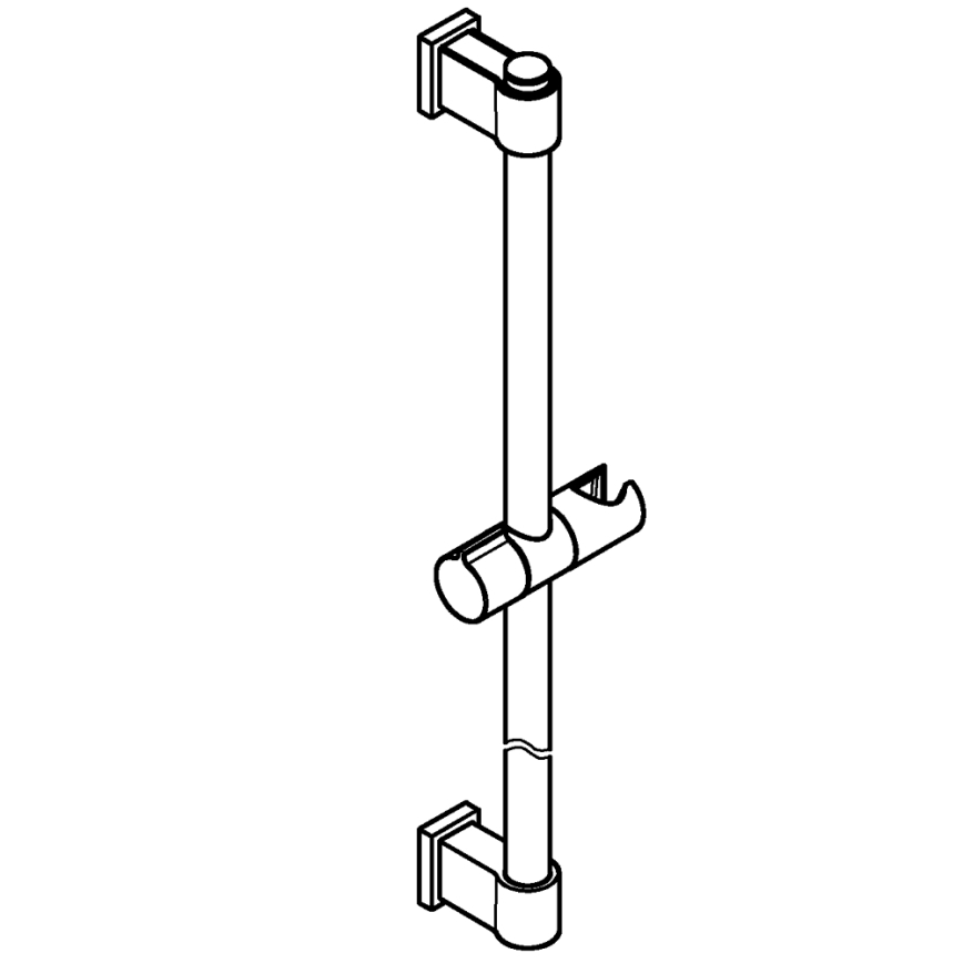 GROHE 277242431 - VITALIO UNIVERSAL brusestang 600 mm, sort