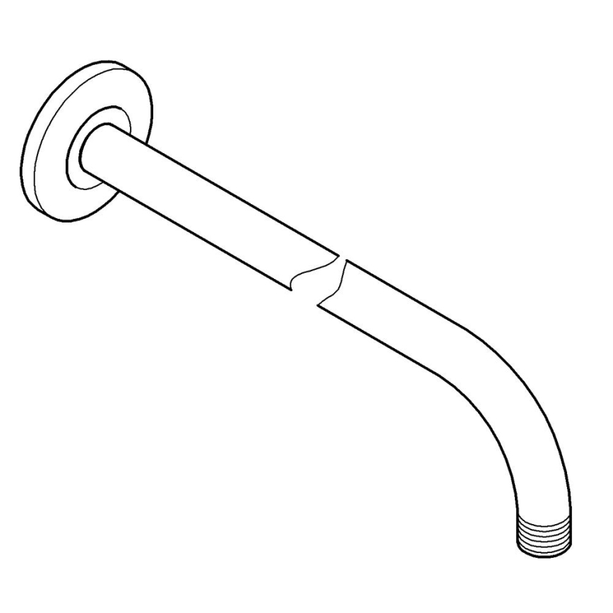 GROHE 27851000 - Brusearm TEMPESTA 400 mm poleret krom