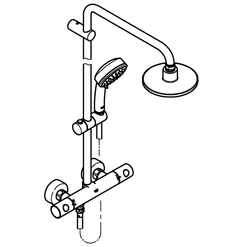 GROHE 27922000 - Brusersystem TEMPESTA COSMOPOLITAN 160 mm blank krom