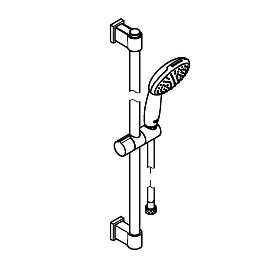GROHE 27942001 - VITALIO START 110 brusesæt 600 mm poleret krom