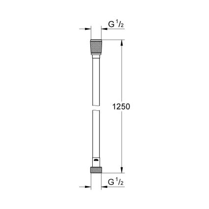 GROHE 28362GL0 - Bruseslange SILVERFLEX 1250 mm guldfarvet