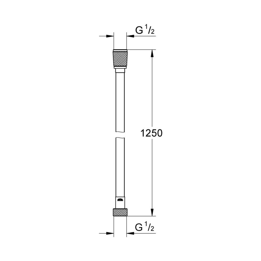 GROHE 28362GL0 - Bruseslange SILVERFLEX 1250 mm guldfarvet
