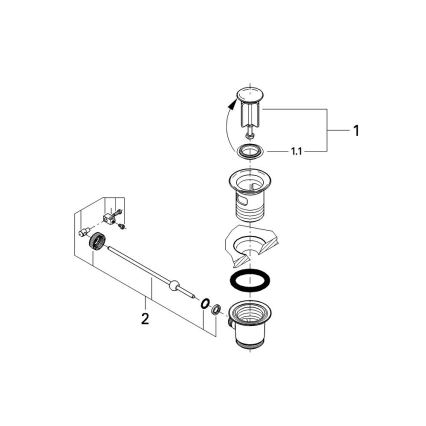 GROHE 28910000 - Afløbssæt 1 14” poleret krom