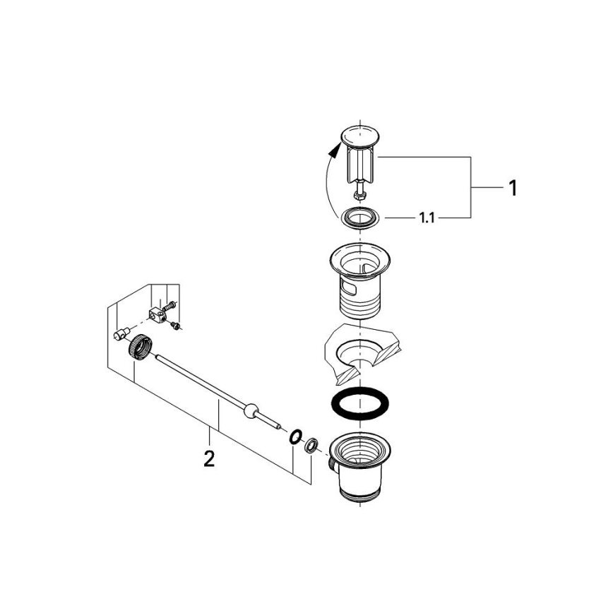 GROHE 28910000 - Afløbssæt 1 14” poleret krom