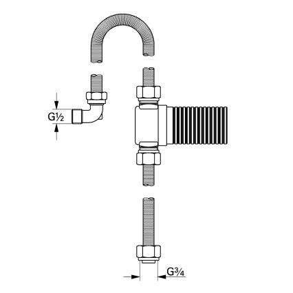 GROHE 28995000 - Tilslutningssæt TALENTOFILL DN 20 poleret krom