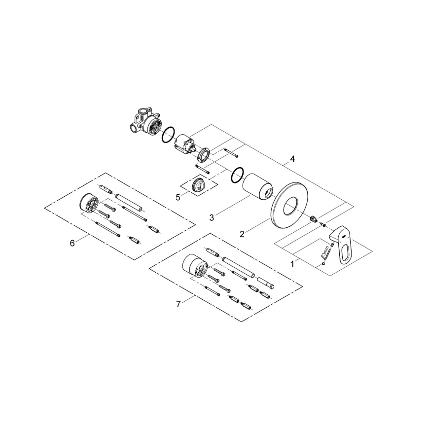 GROHE 29042000 - BAULOOP brusearmatur i poleret krom