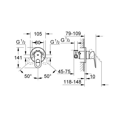 GROHE 29042000 - BAULOOP brusearmatur i poleret krom