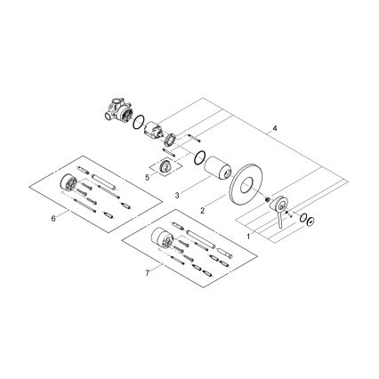 GROHE 29048000 - BAUCLASSIC brusebatteri til indbygning, poleret krom