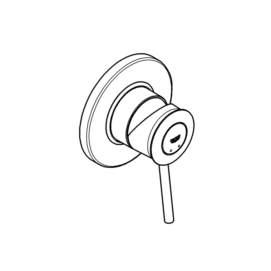 GROHE 29048000 - BAUCLASSIC brusebatteri til indbygning, poleret krom