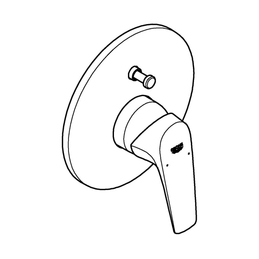 GROHE 29117000 - LINEARE badekararmatur i poleret krom