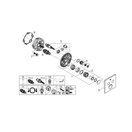 GROHE 29124A00 - Termostatisk blandingsbatteri GROHTHERM SMARTCONTROL, grafit