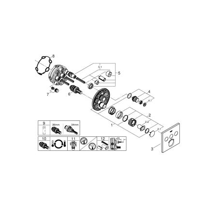 GROHE 29126000 - Termostatisk blandingsbatteri GROHTHERM SMARTCONTROL i poleret krom