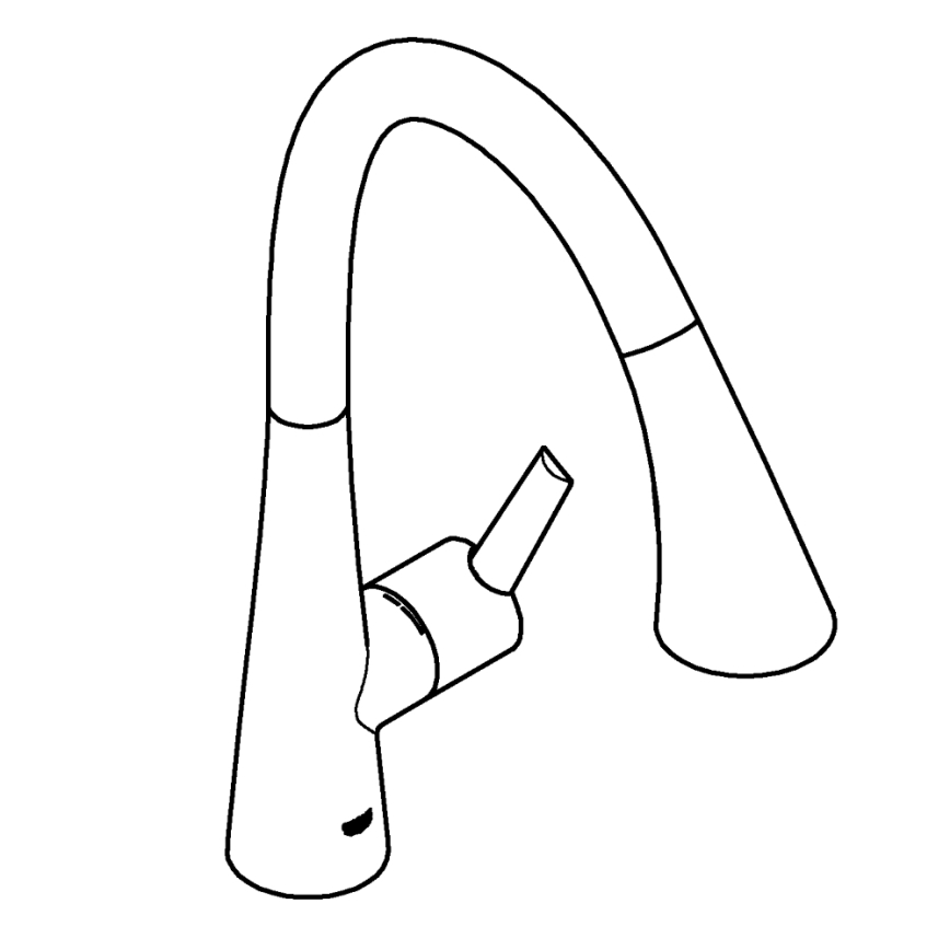 GROHE 30219002 - Elektronisk køkkenarmatur ZEDRA TOUCH, blank krom