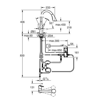GROHE 30219002 - Elektronisk køkkenarmatur ZEDRA TOUCH, poleret krom