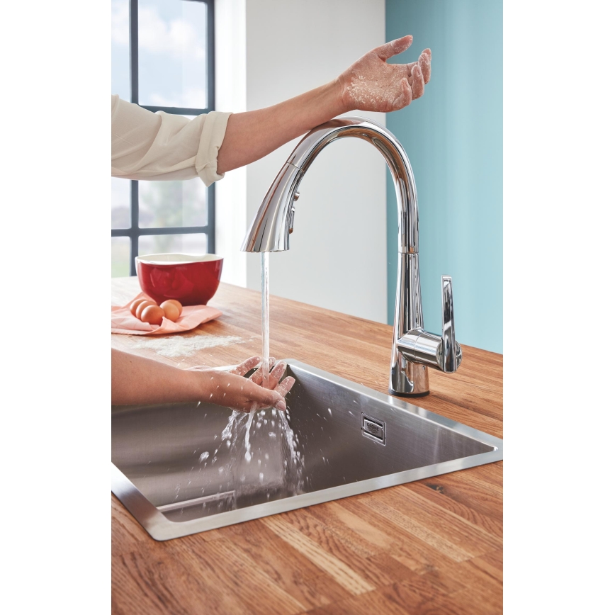 GROHE 30219002 - Elektronisk køkkenarmatur ZEDRA TOUCH, poleret krom
