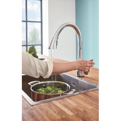 GROHE 30219002 - Elektronisk køkkenarmatur ZEDRA TOUCH, poleret krom