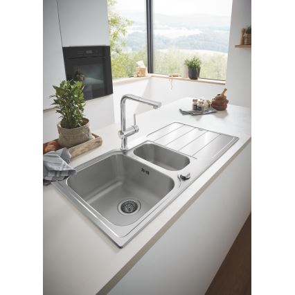 GROHE 30274000 - Køkkenarmatur med L-udløb, blank krom