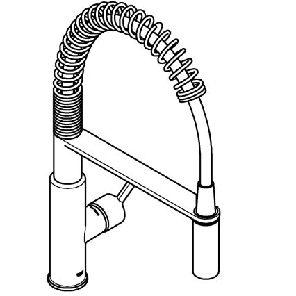GROHE 30361000 - Køkkenarmatur GET 455 mm blank krom