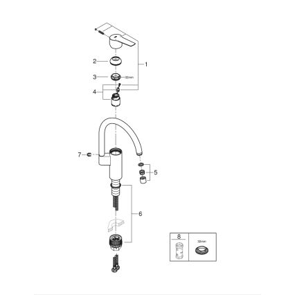 GROHE 304692430 - Køkkenarmatur START 339 mm sort