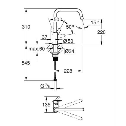 GROHE 30470000 - Køkkenbatteri START i poleret krom
