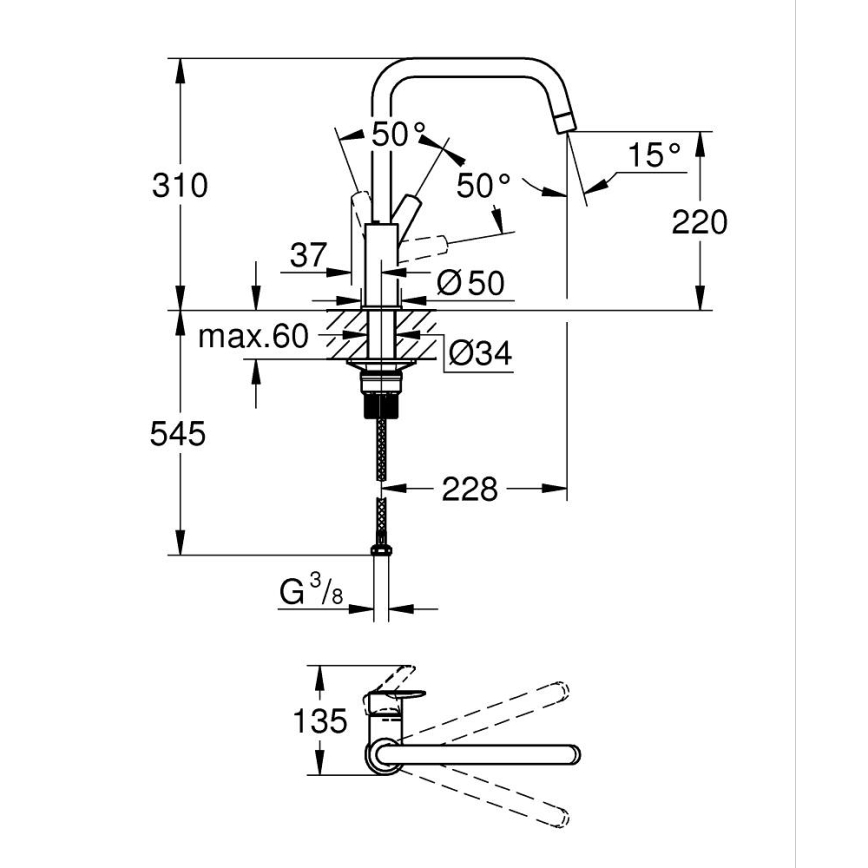 GROHE 30470000 - Køkkenbatteri START i poleret krom