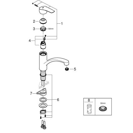 GROHE 30530002 - Køkkenarmatur START i blank krom
