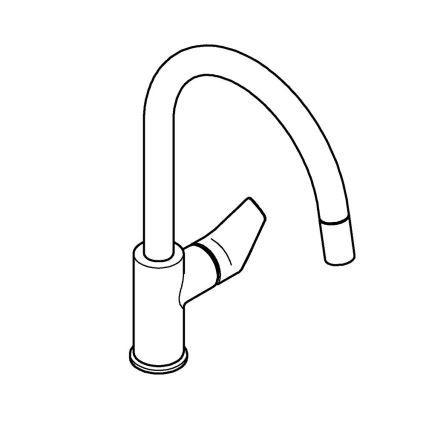 GROHE 30550000 - START EDGE køkkenarmatur 357 mm, poleret krom