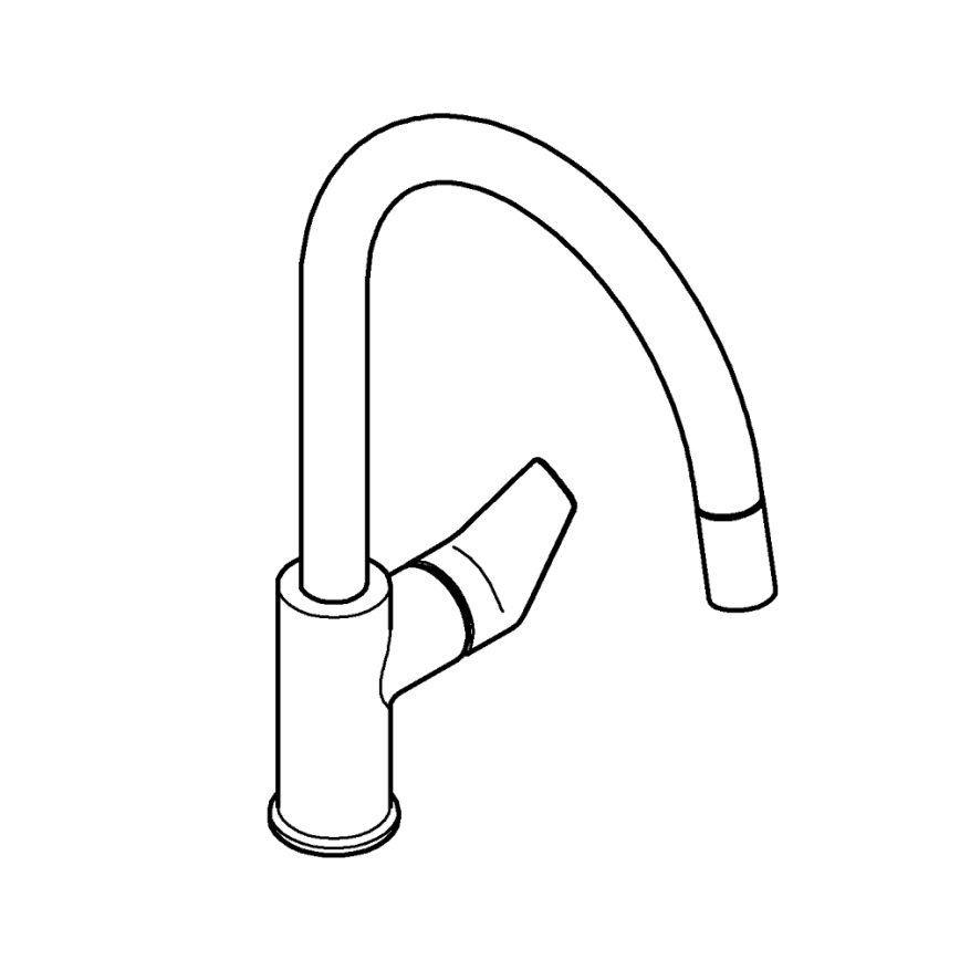 GROHE 30551000 - Køkkenbatteri START EDGE 357 mm, poleret krom
