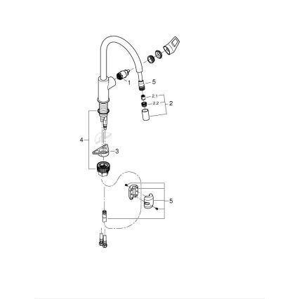 GROHE 30556000 - Køkkenarmatur START LOOP 357 mm forkromet