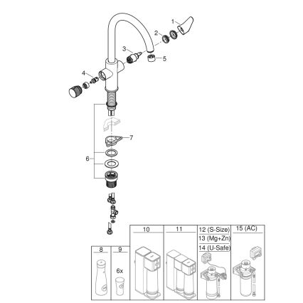 GROHE 30592000 - Køkkenarmatur BLUE PURE StartCurve 411 mm poleret krom