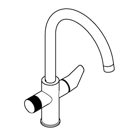 GROHE 30592000 - Køkkenarmatur BLUE PURE StartCurve 411 mm poleret krom