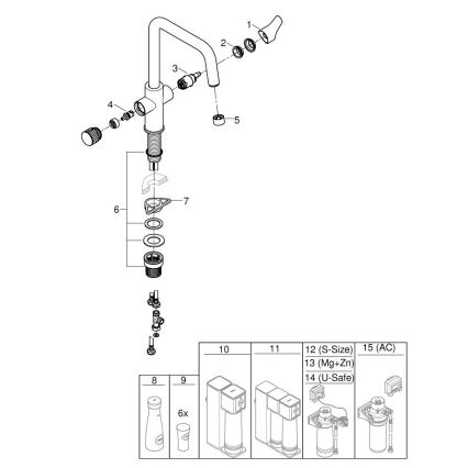 GROHE 30595000 - Køkkenarmatur BLUE PURE Start 366 mm poleret krom