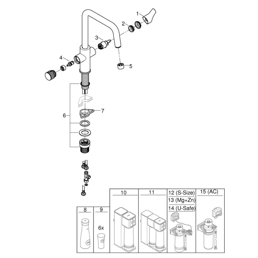 GROHE 30595000 - Køkkenarmatur BLUE PURE Start 366 mm poleret krom