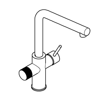 GROHE 30600000 - Køkkenarmatur BLUE PURE L-udløb poleret krom