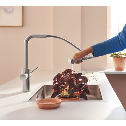GROHE 30601DC0 - køkkenarmatur BLUE PURE med udtrækbar tud i rustfrit stål