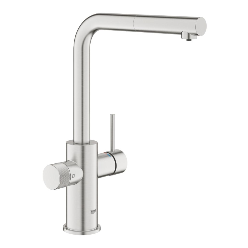 GROHE 30601DC0 - Køkkenarmatur BLUE PURE med udtrækkeligt mundstykke i rustfrit stål