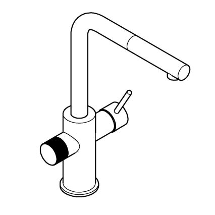 GROHE 30601DC0 - Køkkenarmatur BLUE PURE med udtrækkeligt mundstykke i rustfrit stål