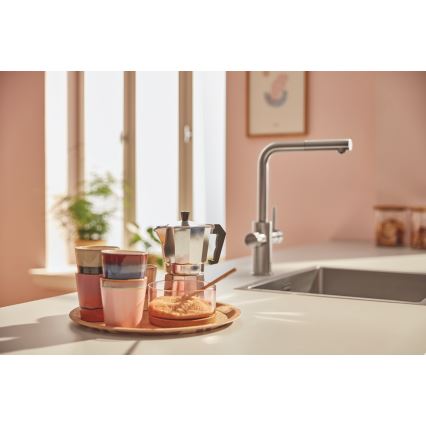 GROHE 30601DC0 - Køkkenarmatur BLUE PURE med udtrækkeligt mundstykke i rustfrit stål